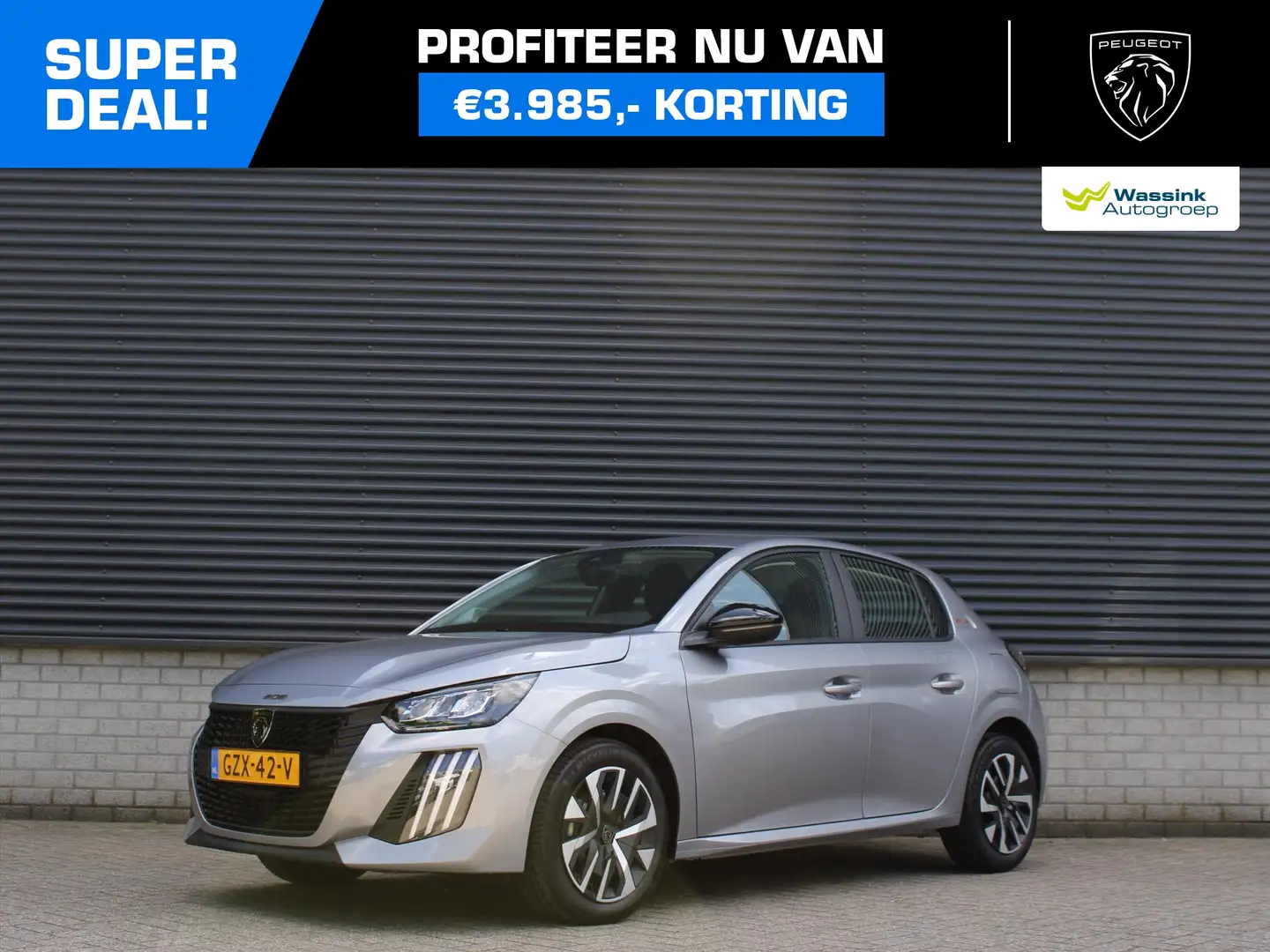 Peugeot 208 Style 75pk I Navigatie I Apple Carplay/Android Aut Grijs - 1