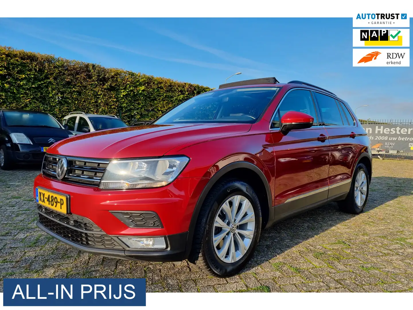 Volkswagen Tiguan 1.4 TSI ACT 150PK ✅PANODAK ✅ZEER COMPLEET Rouge - 1