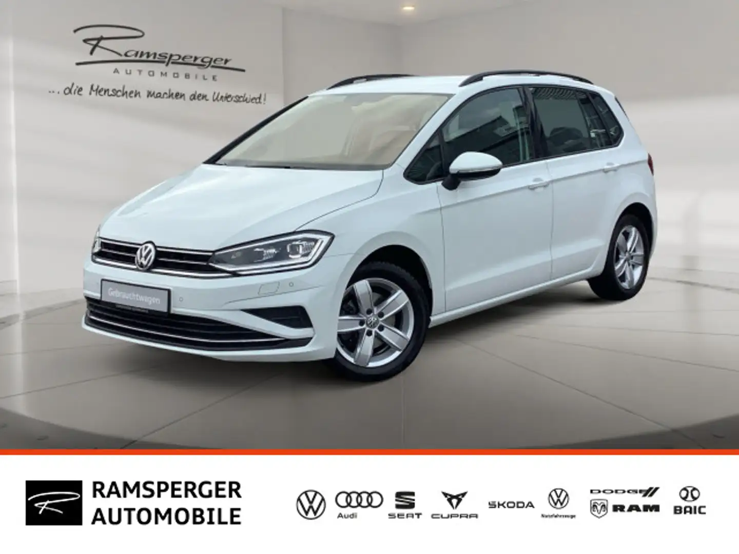 Volkswagen Golf Sportsvan 1.5 TSI Comfortline ACC LED APP P Weiß - 1