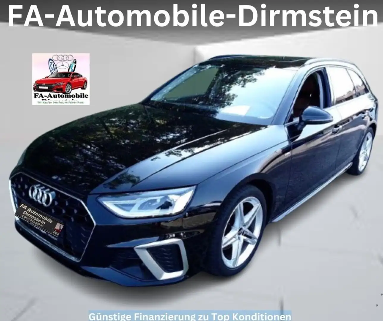 Audi A4 Avant 30 TDI S line*AUT*LED*NAV*PAN*KAM*EH*AK Schwarz - 1