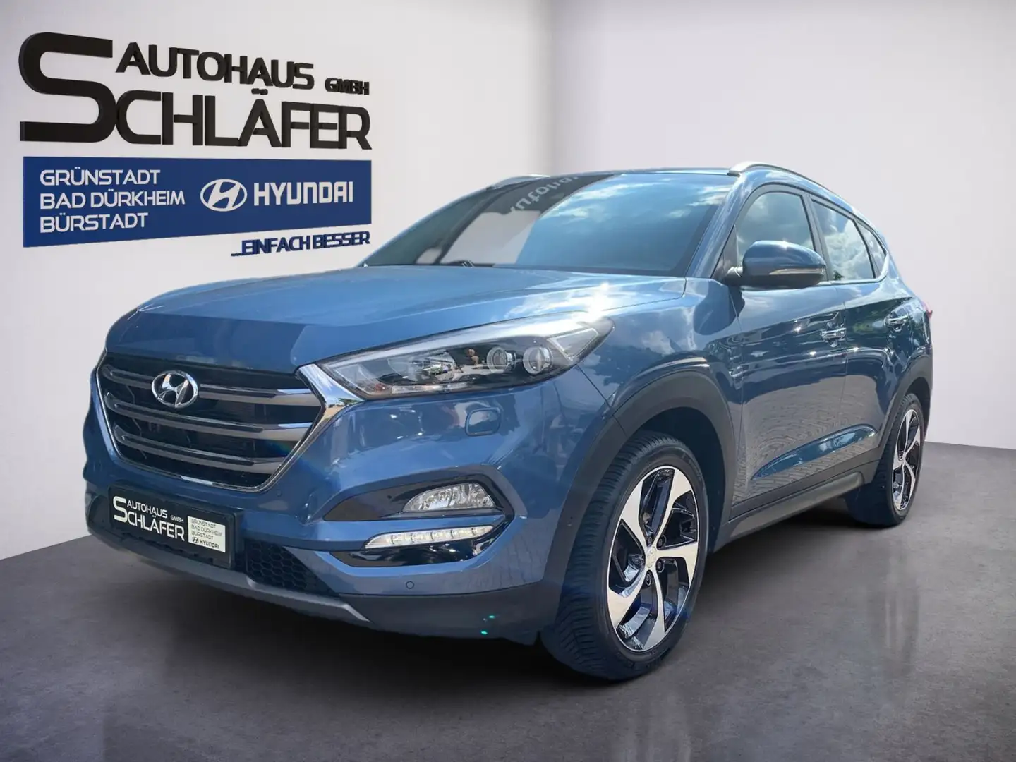 Hyundai TUCSON TUCSON 1.6 Turbo Automatik Premium 4WD Bleu - 1