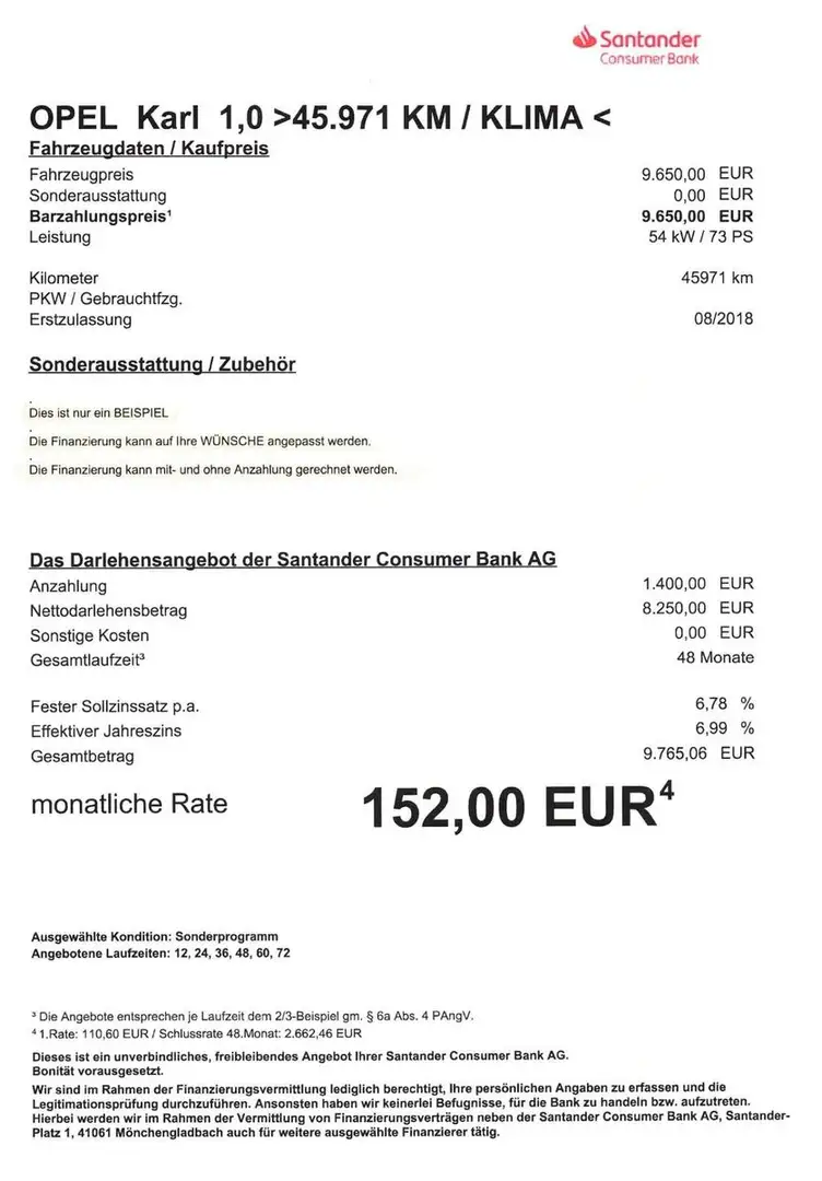Opel Karl 1,0 Edition  45.971 KM / KLIMA / Bluetooth Silber - 2