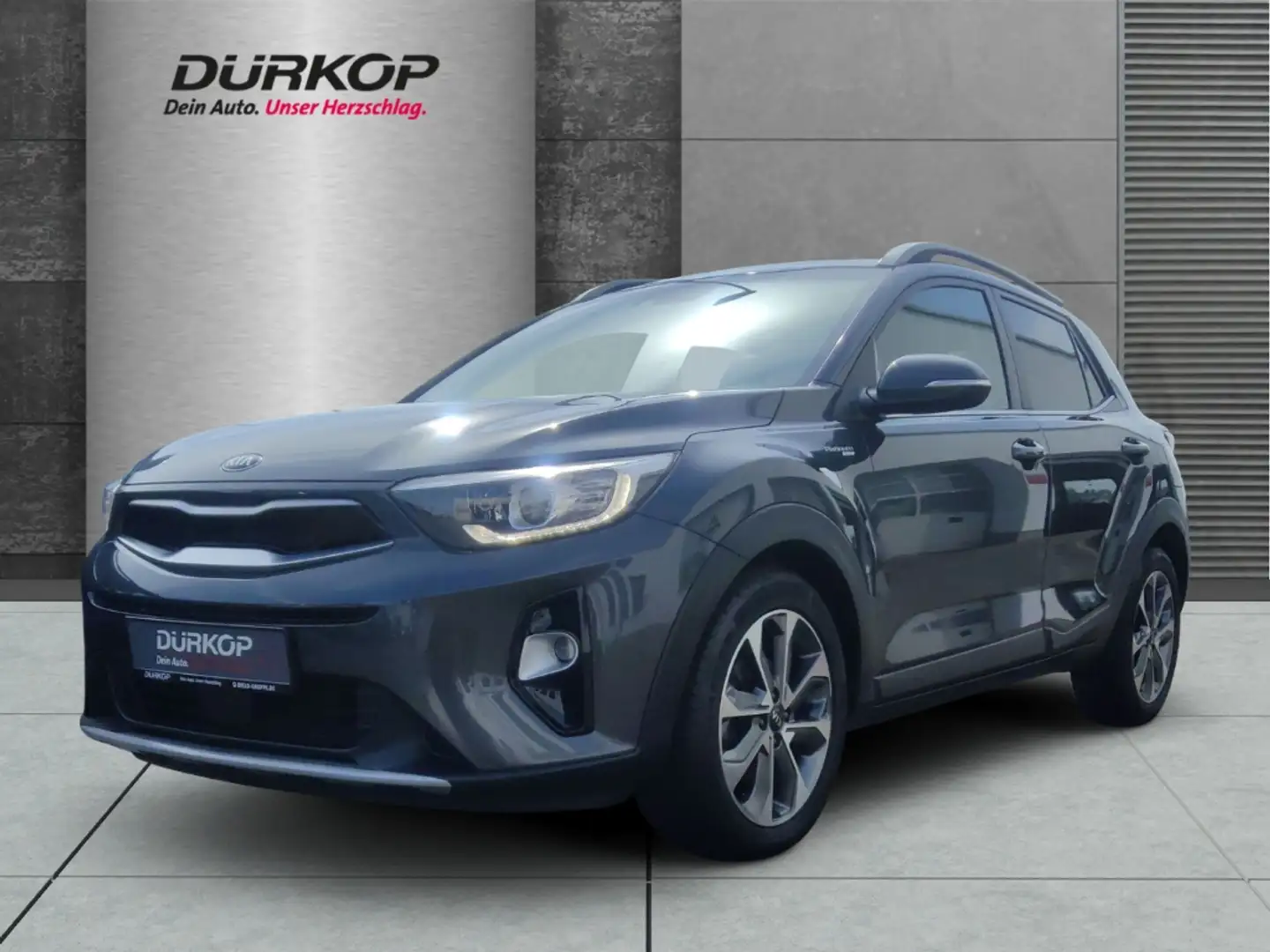Kia Stonic Platinum Edition 1.0 T-GDI,Navi,PDC,SHZ,LHZ,LED-Ha Grau - 1