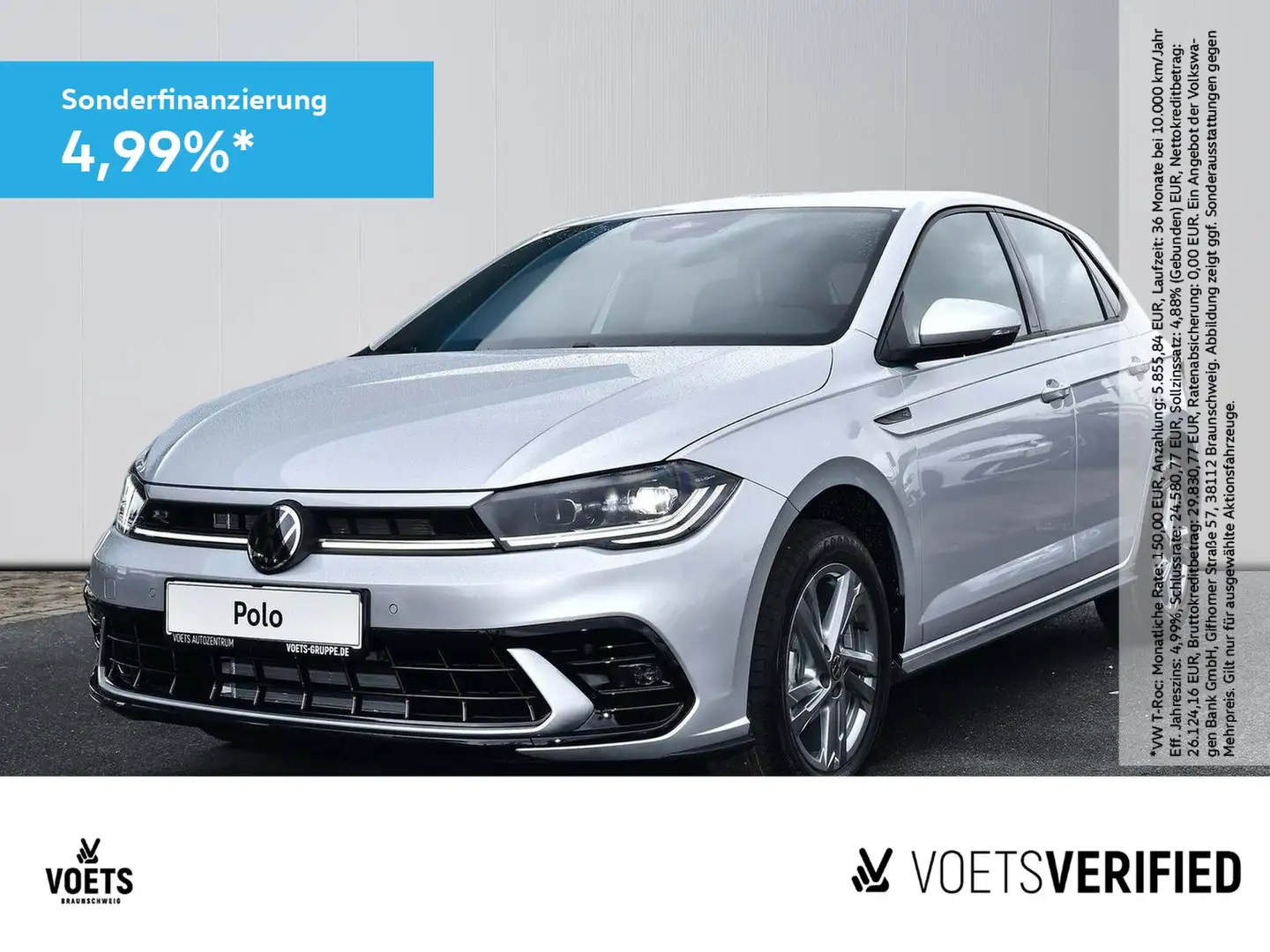 Volkswagen Polo R-Line 1.0 TSI DSG ACC+MATRIX-LED+RearView Silber - 1