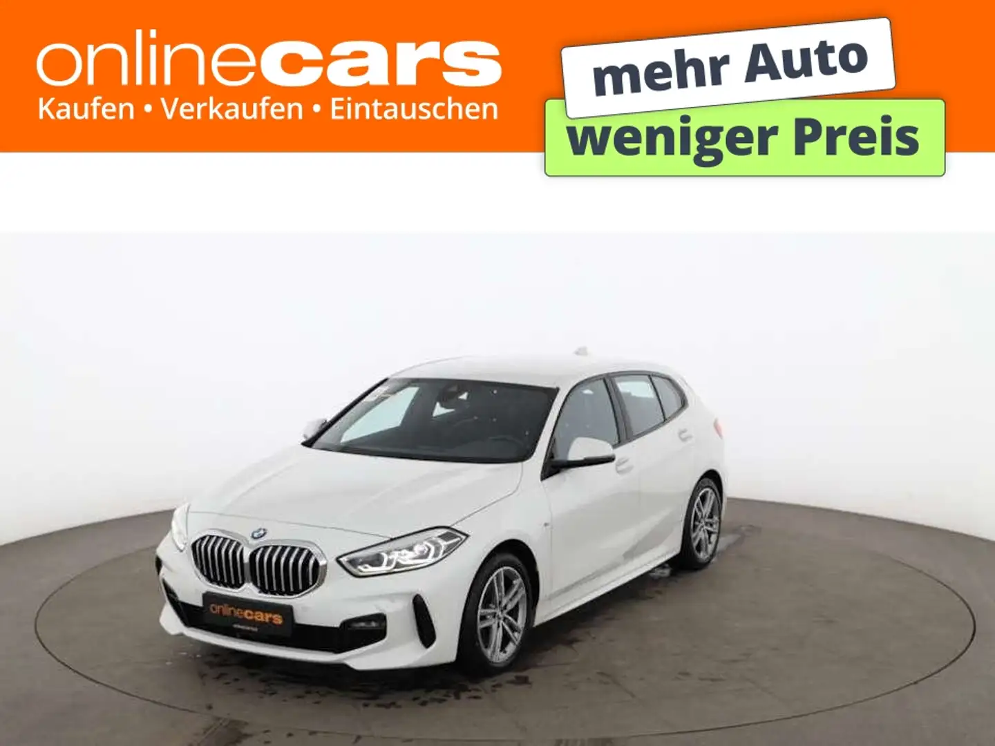 BMW 120 d Limousine M Sport Aut LED AHK LEDER H&K NAVI Weiß - 1
