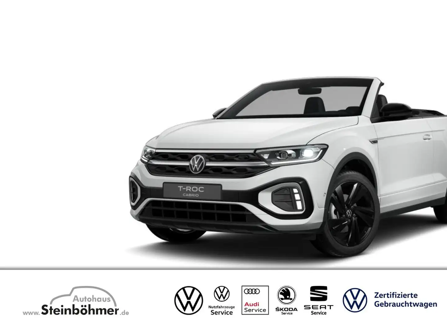 Volkswagen T-Roc Cabriolet R-Line 1.5 TSI RearView Navi Black Weiß - 1