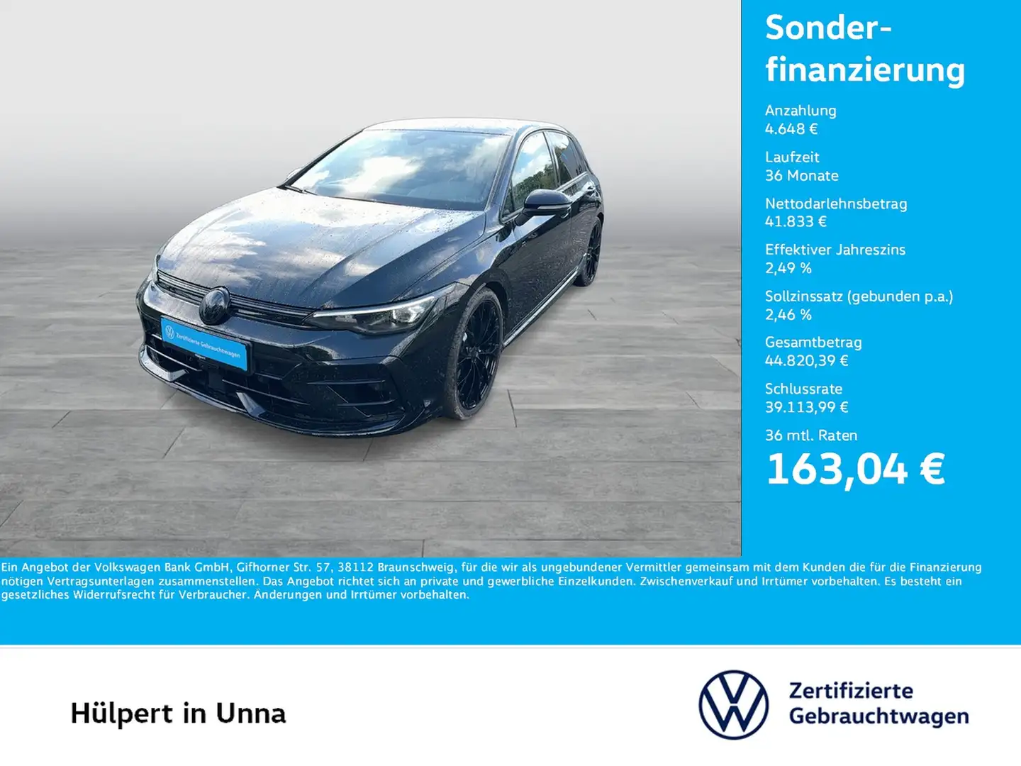 Volkswagen Golf VIII 2.0 R BLACK EDITION 4X4 AKRAPOVIC LM19 Zwart - 1