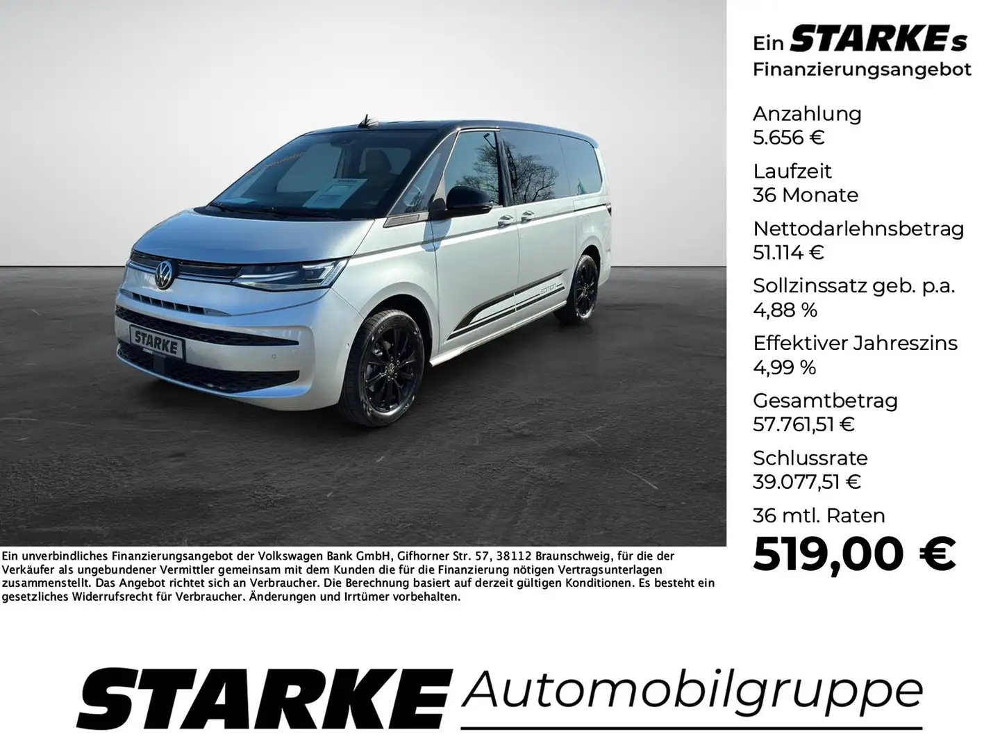 Volkswagen T7 Multivan 2.0 TDI DSG Edition lang Argent - 1