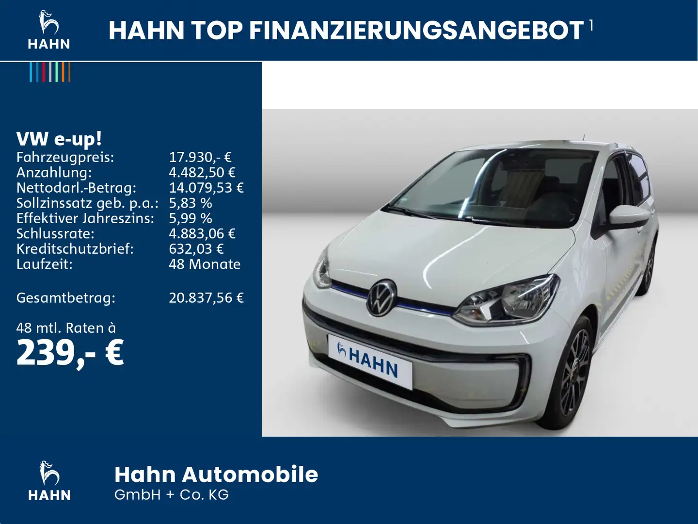 Volkswagen e-up! Style Plus PDC/h CAM Tempomat Sitzh Regens Weiß - 2