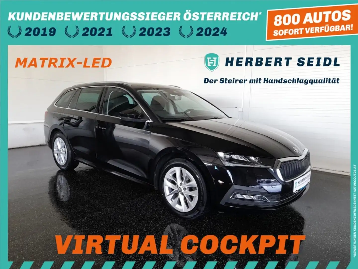 Skoda Octavia Combi STYLE 2,0 TDI DSG *MATRIX-LED / VIRTUELL / HEAD-UP / NAVI / ACC / MEMORY SPORTSITZE* Schwarz - 1