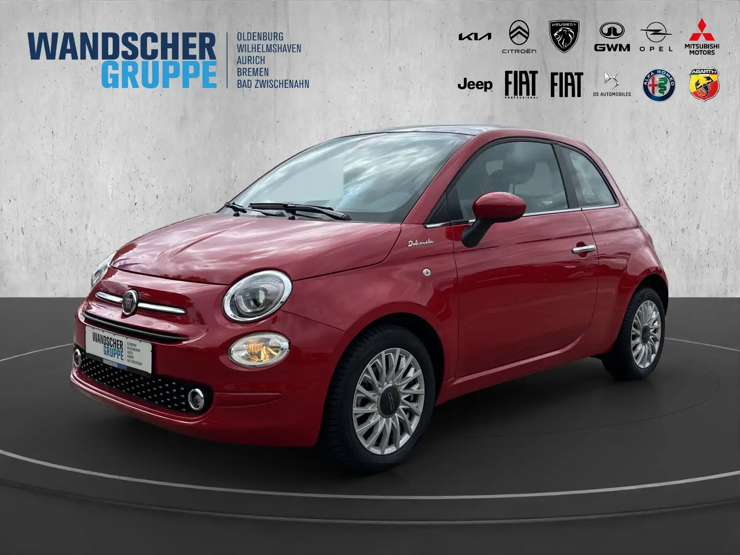 Fiat 500 1.0 Dolcevita *Panorama*PDC*Klimaanlage* Rot - 1