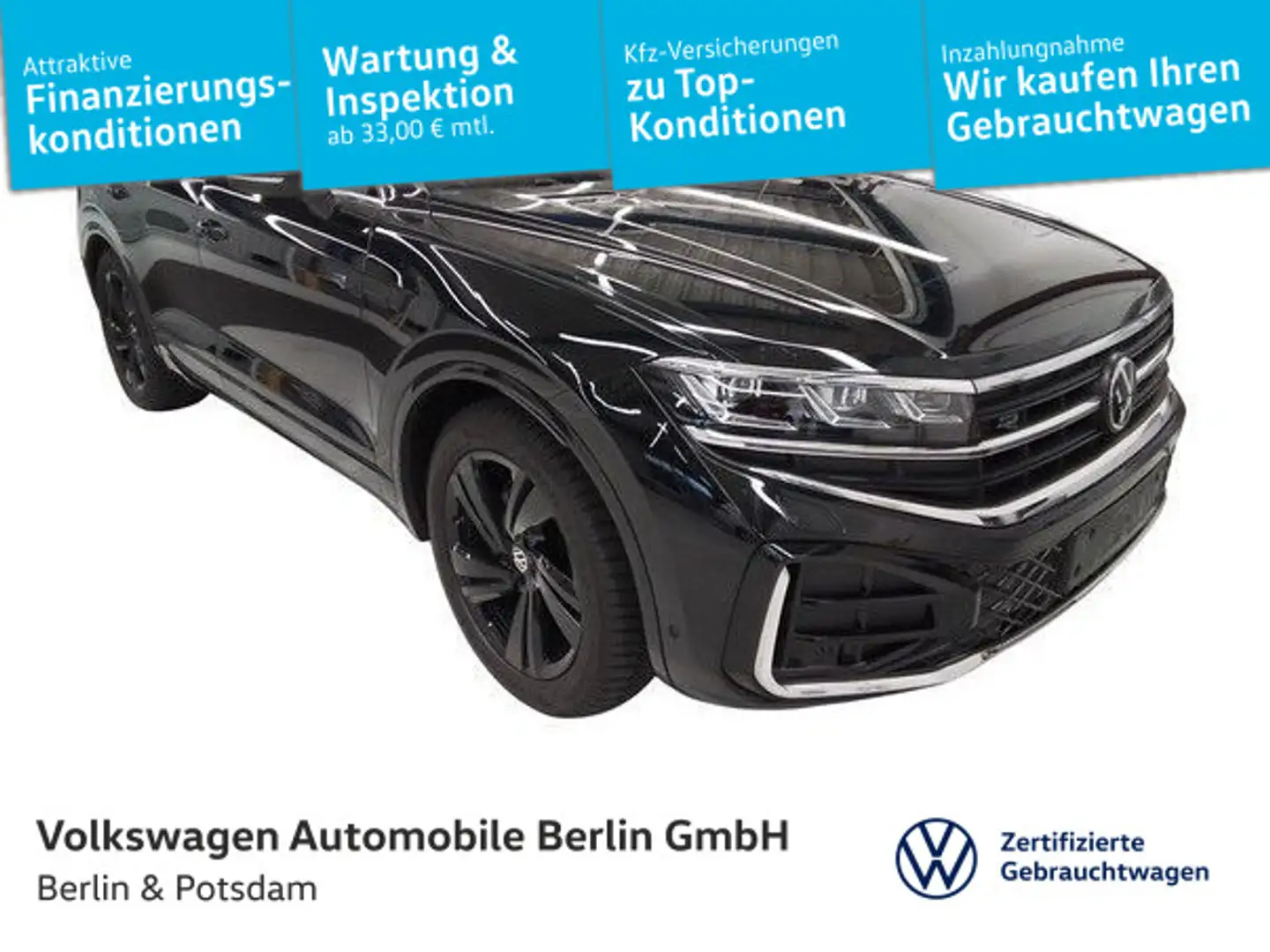 Volkswagen Touareg 3.0TDI DSG R-Line 4x4 STHZG P-DACH LUFT Schwarz - 1