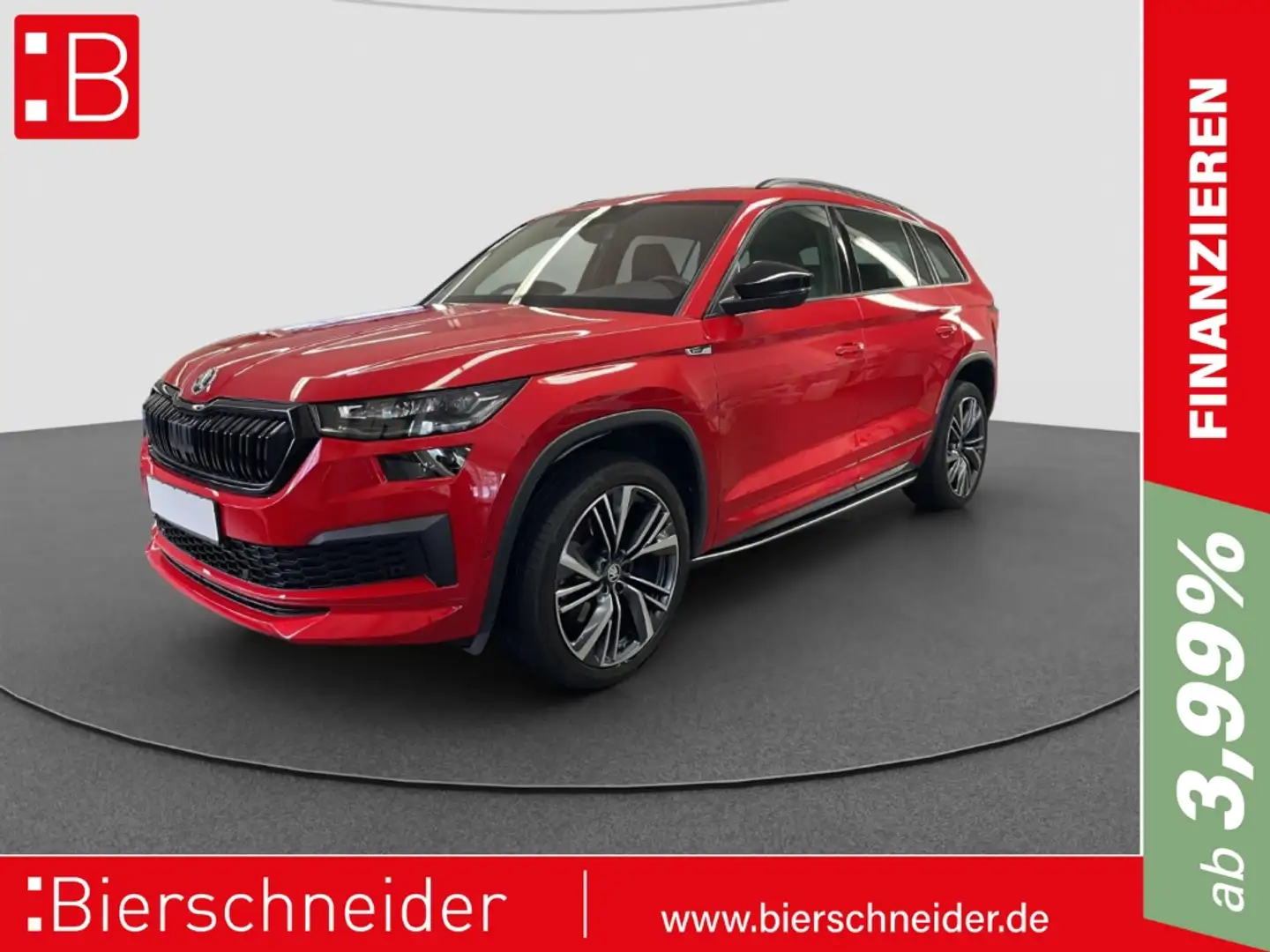 Skoda Kodiaq 2.0 TDI DSG 4x4 Sportline AB 499EUR AHK STANDH REA Rood - 1