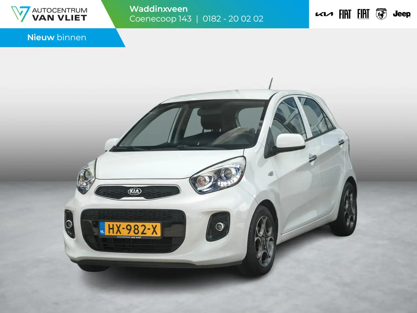 Kia Picanto 1.0 CVVT DynamicLine l half leder half alcantara l Blanco - 1