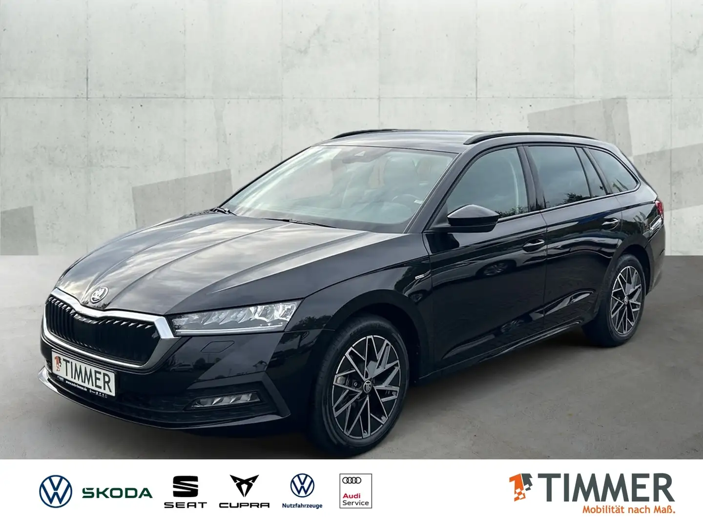 Skoda Octavia Combi 2.0 TDI DSG AMB *LED *RKAM *TEMPO *LM *SHZ Zwart - 1