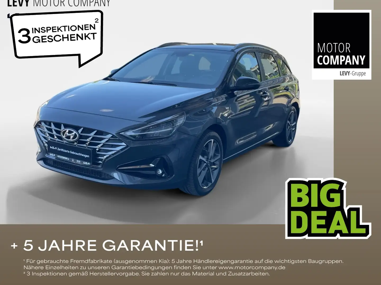 Hyundai i30 cw 1.5 T-GDI Trend +Automatik+Navi+R.Kam+Gar Grau - 1