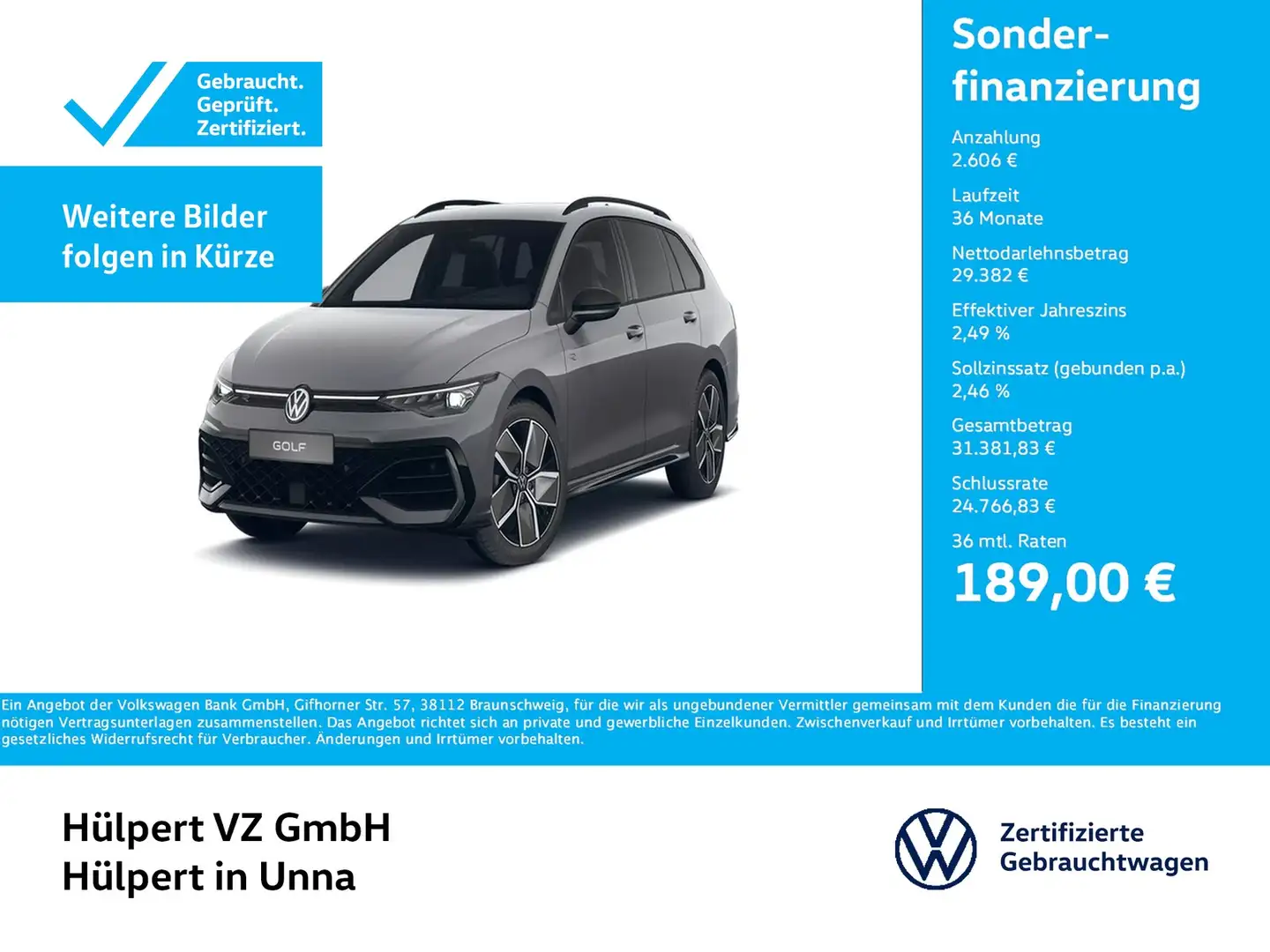 Volkswagen Golf Variant VIII 1.5 R-LINE FACELIFT AHK CAM 18Z Gris - 1