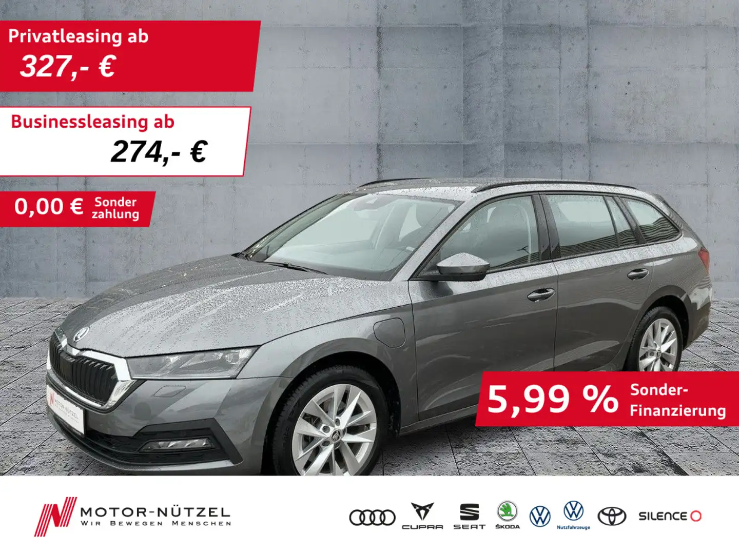 Skoda Octavia Combi iV AMBITION LED+NAVI+APP+ACC+SHZ Grau - 1