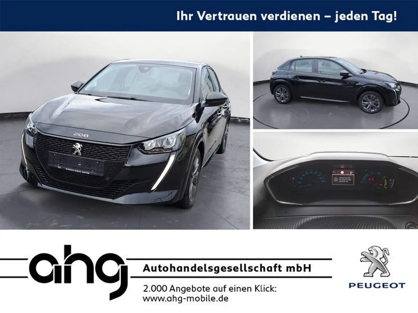 Peugeot e-208 136 Active Pack Bluetooth PDC Klima Noir - 1