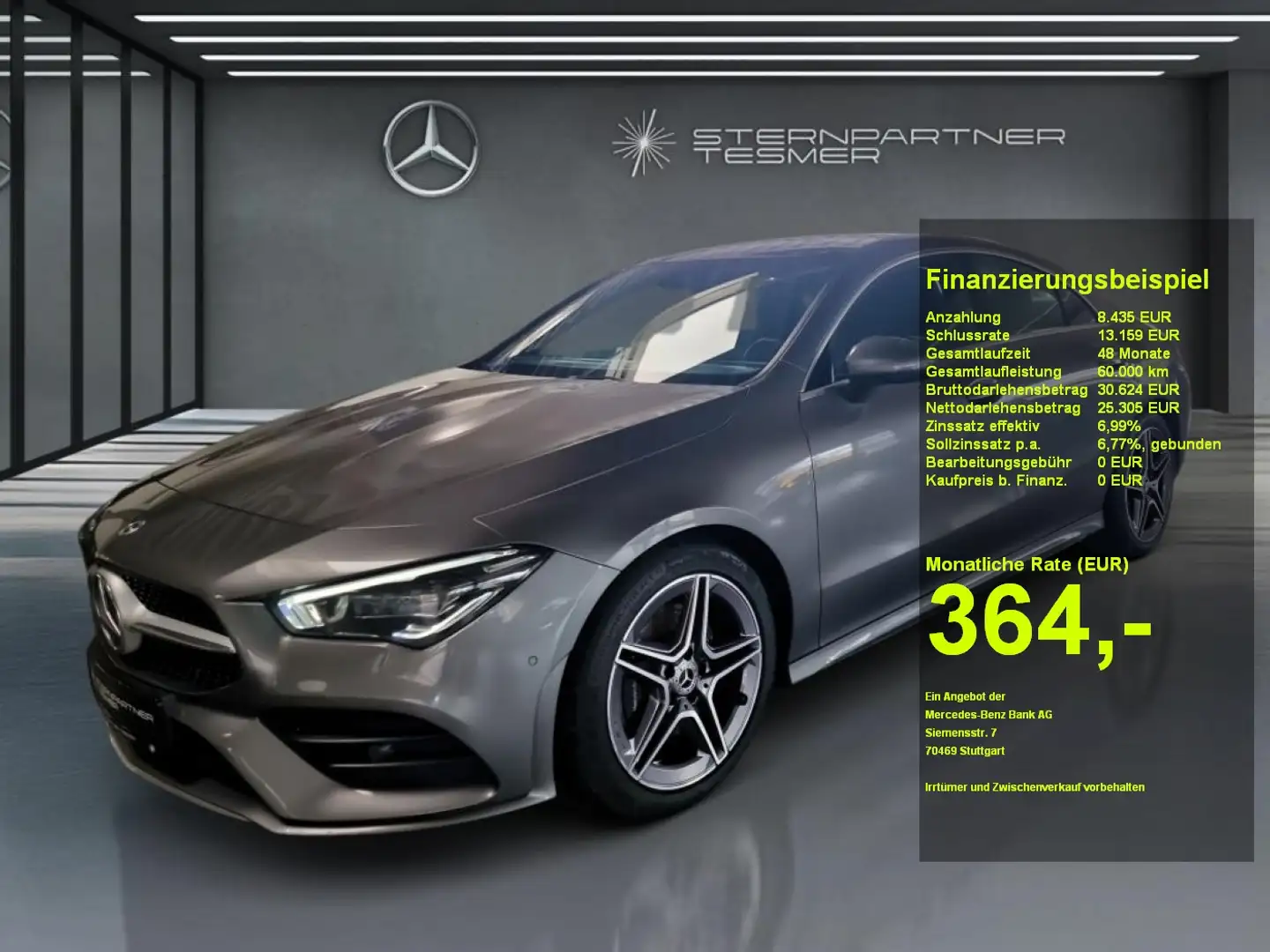 Mercedes-Benz CLA 220 d AMG+DISTR+MBEAM+PANO+AMBIENTE Grau - 1