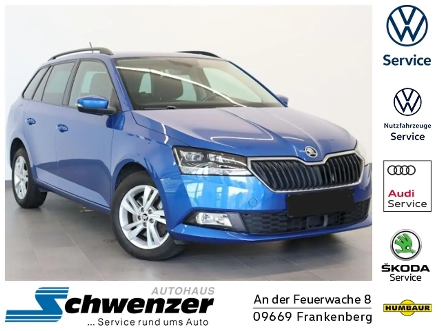 Skoda Fabia Combi Style LED SHZ RFK PDC GRA KLIMA ALU Blauw - 1
