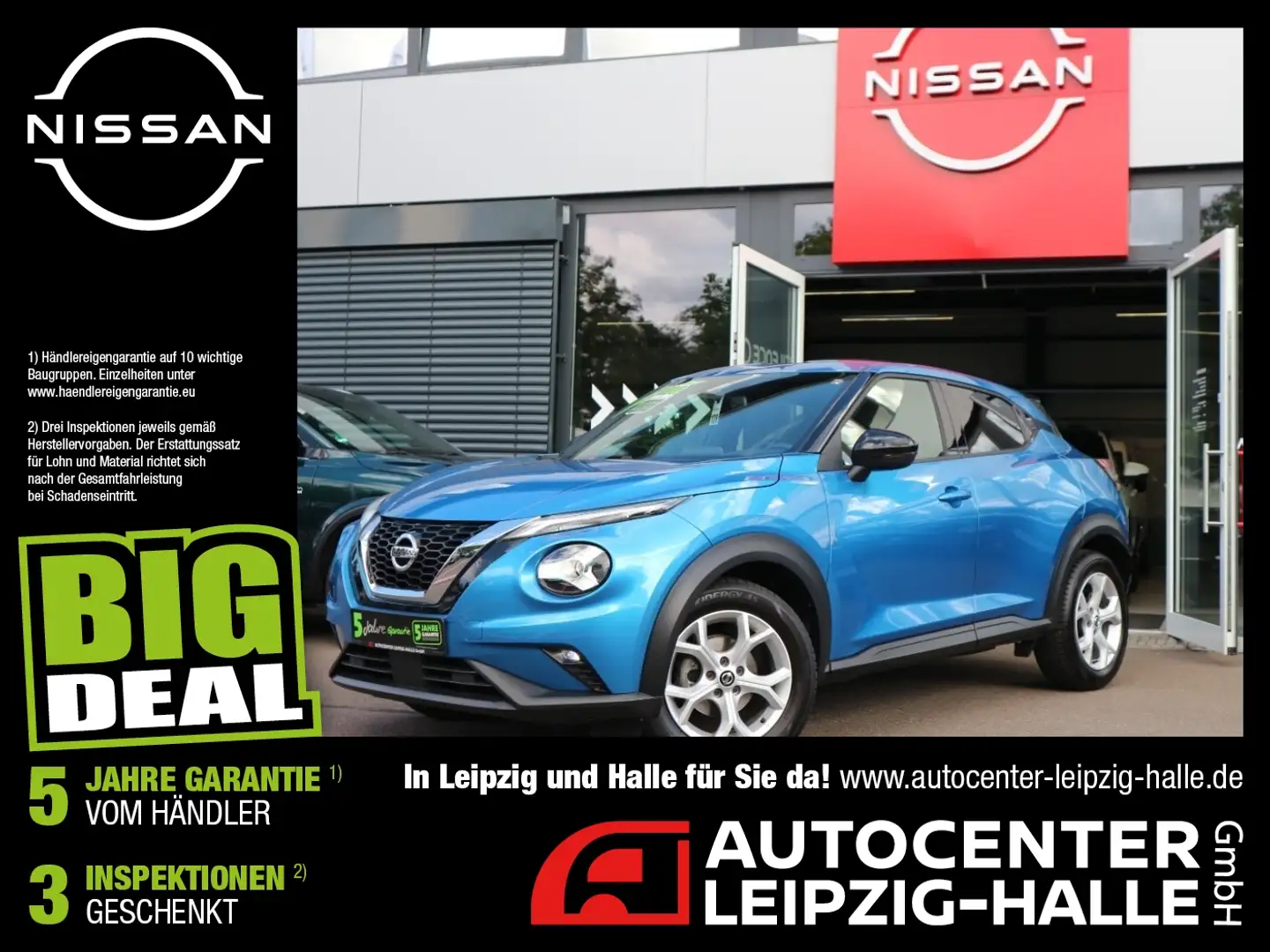 Nissan Juke 1.0 DIG-T N-Connecta LED+Navi+Kamera+AAC+SHZ Bleu - 1