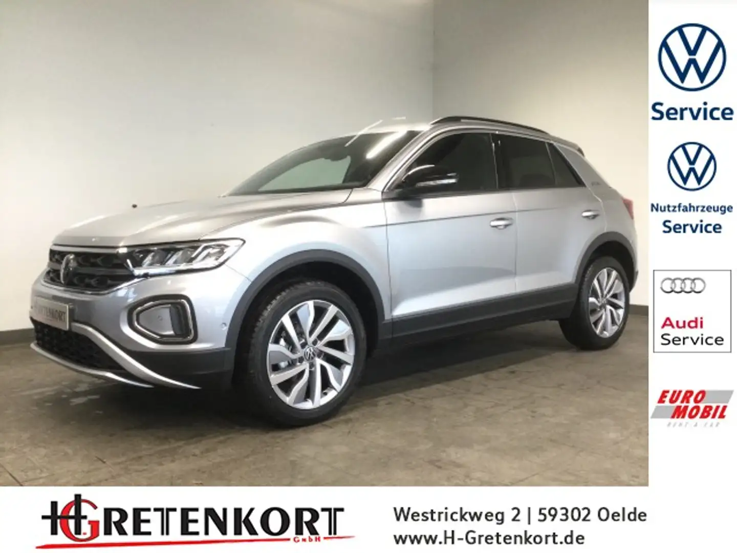 Volkswagen T-Roc 1.5 TSI DSG Goal AHK Side Assist Kamera NAVI Silber - 1