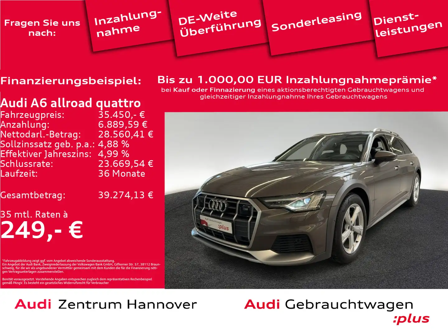 Audi A6 allroad A6 allroad 40 TDI qu. Head-Up Pano Luft B&O Matr Braun - 1