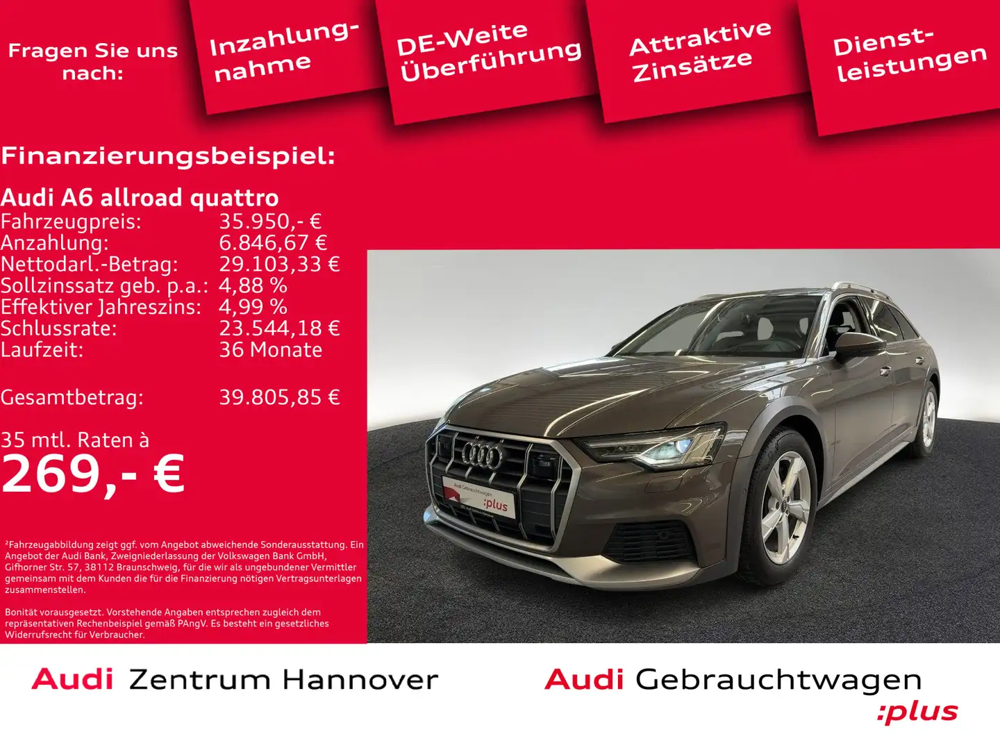 Audi A6 allroad A6 allroad 40 TDI qu. Head-Up Pano Luft B&O Matr Braun - 1