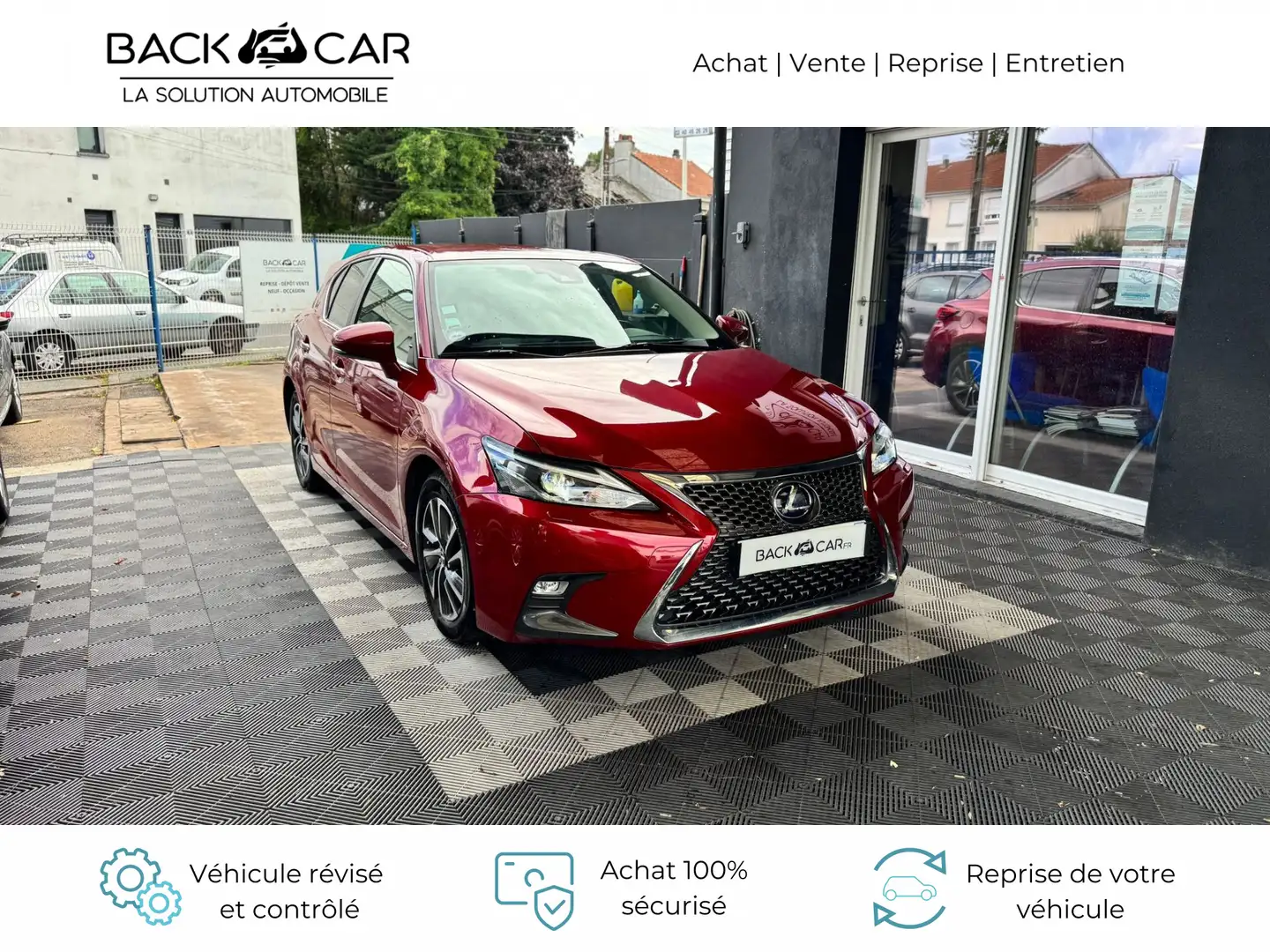 Lexus CT 200h 200h Pack Business - TVA RECUPERABLE Rood - 1