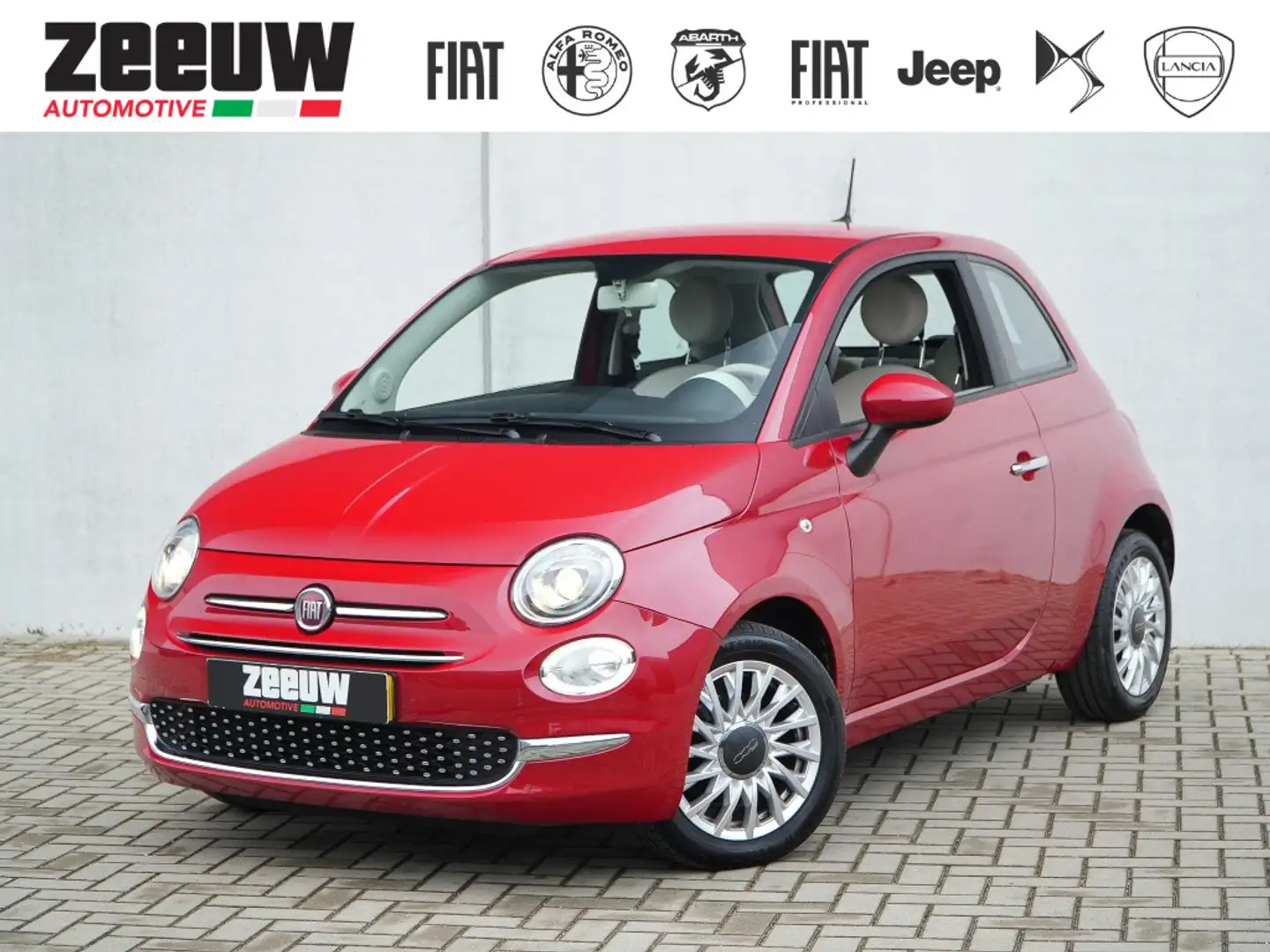 Fiat 500 1.2 Lounge 69 PK | Automaat | Navi | Carplay | Cru Rosso - 1