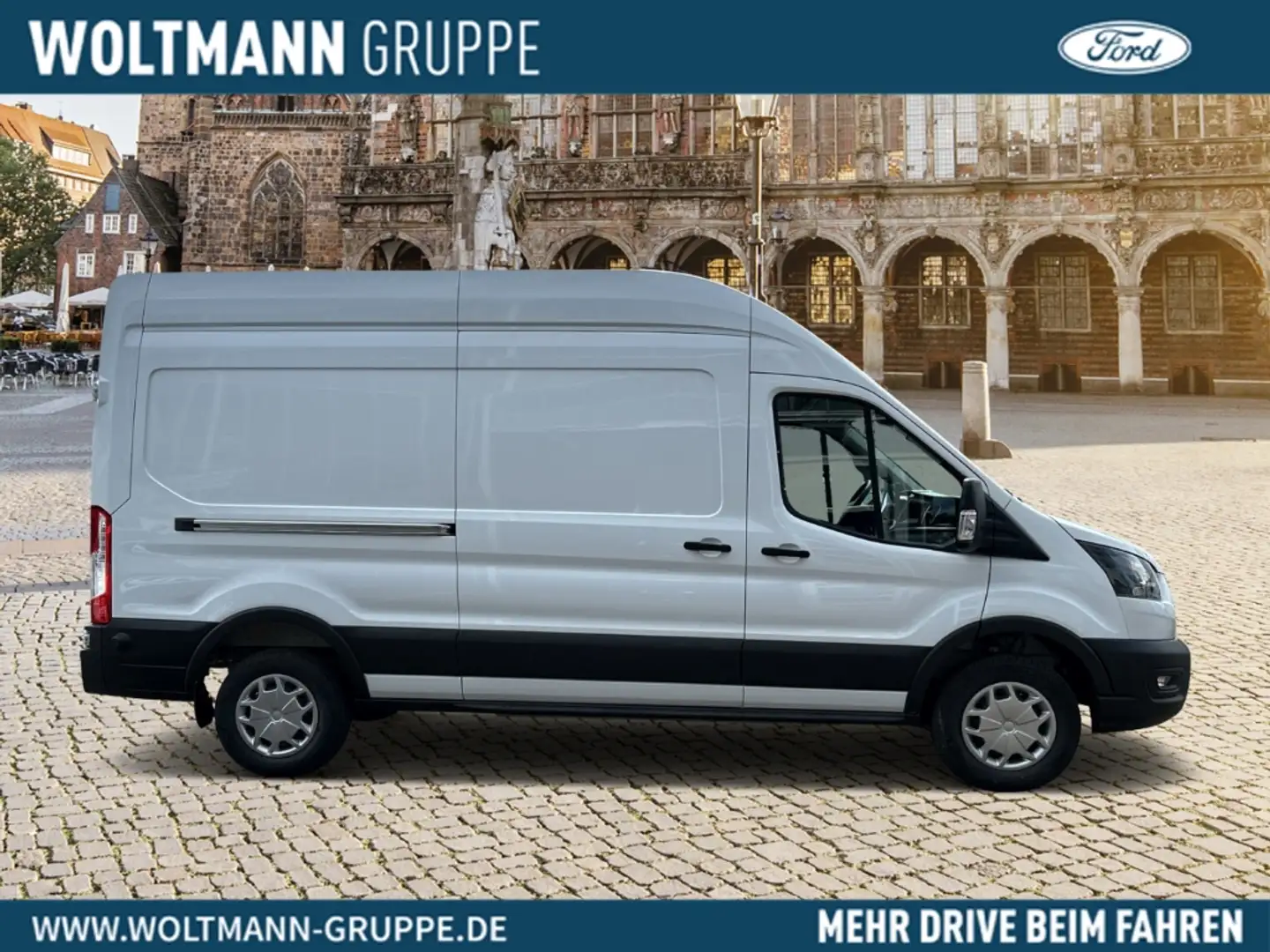 Ford Transit Kasten Elekt. 350 L3 1500€ Weihnachtsbonus E Navi Weiß - 2
