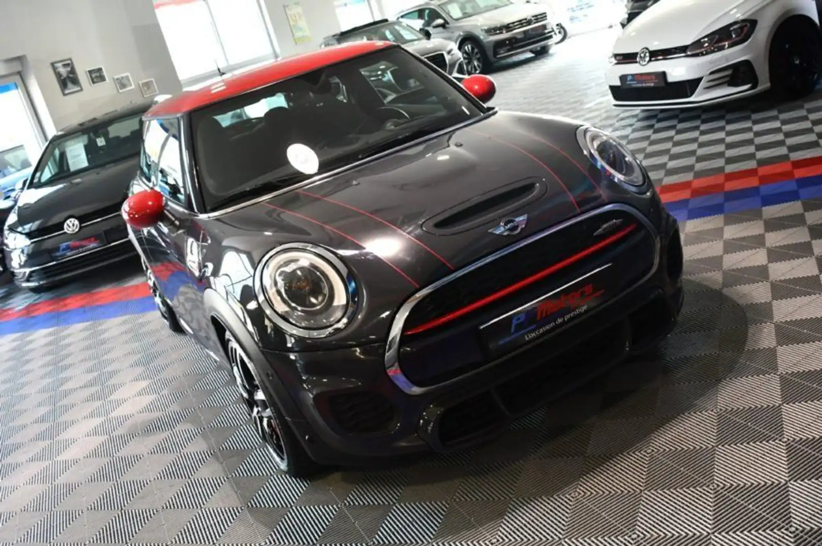 MINI Cooper John Works 2.0 Turbo 231 BVA GPS Caméra Harman Kardon Mode Echappement à Clapet Affichage Tête Haute JA 18 Grigio - 2