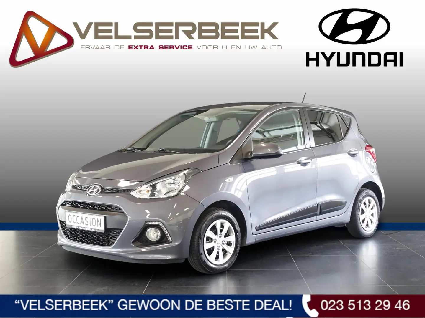 Hyundai i10 1.0i i-Motion Go! *Navigatie/Cruise/ECC/68.260 Km* Gris - 1