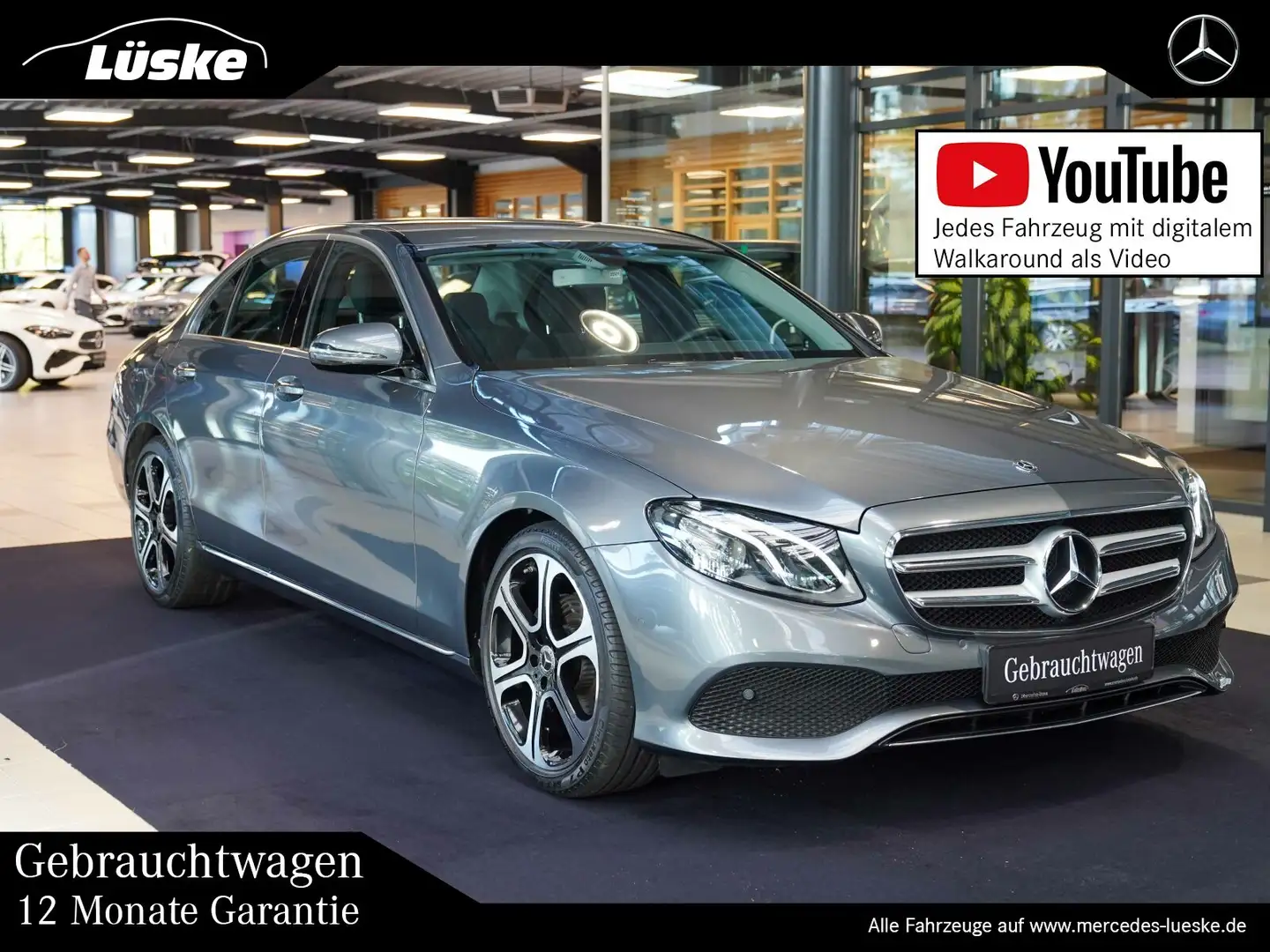 Mercedes-Benz E 200 E 200 Limousine Ambientebeleuchtung Kamera AHK Grau - 1