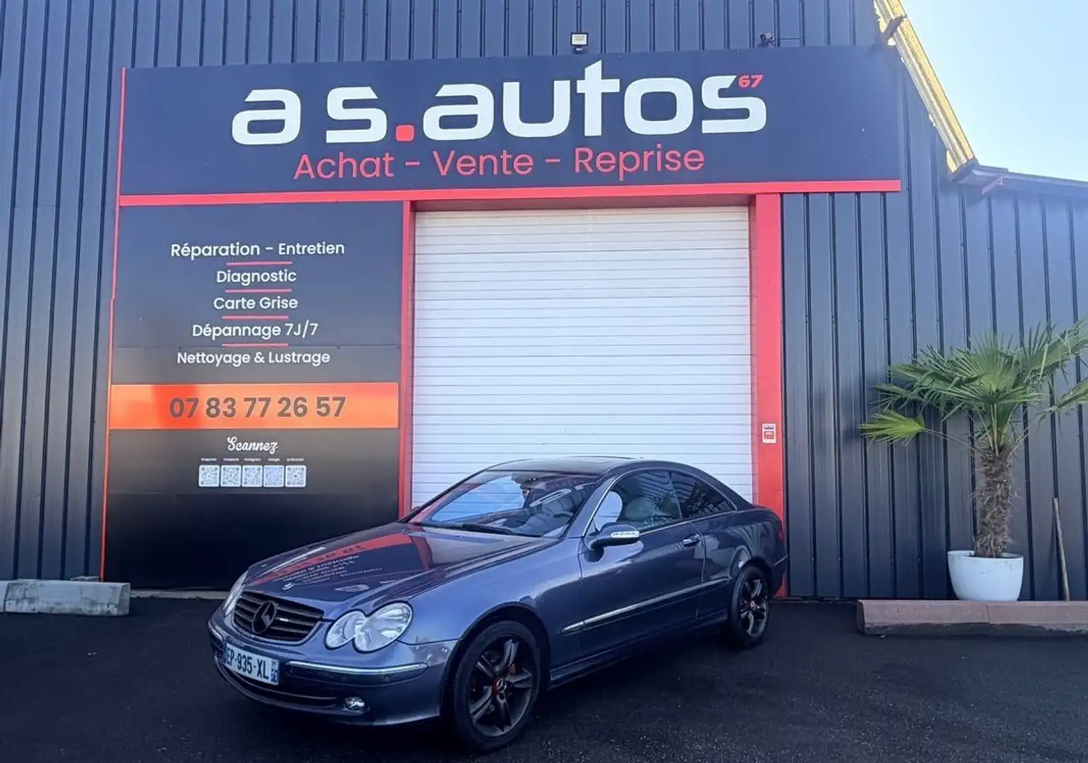 Mercedes-Benz CLK Classe 270 2.7 CDI 163 CV BOITE AUTO GPS- CUIR TOIT OUVRANT Gris - 1