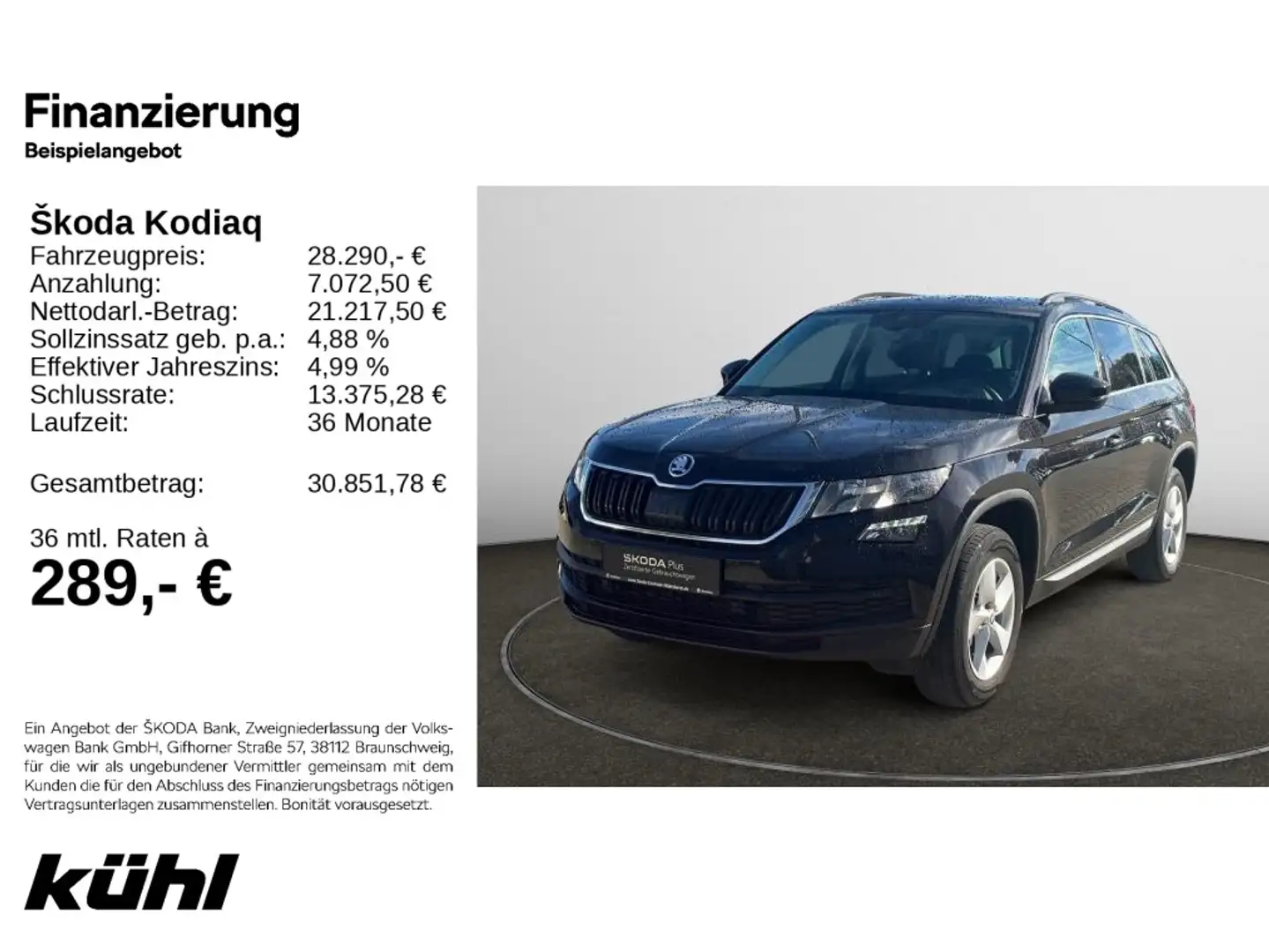 Skoda Kodiaq 1.5 TSI 7.Sitzer Ambition Navi,AHK,Kamera Noir - 1