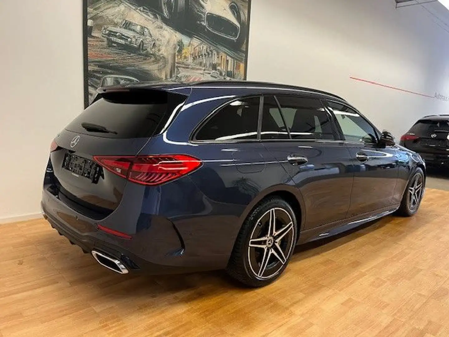 Mercedes-Benz C 220 C220dT AMG-Line Pano belüftete Sitze Massage HUD Bleu - 2