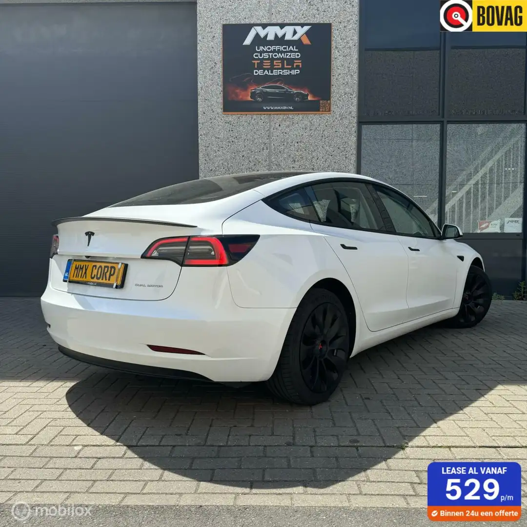 Tesla Model 3 Long Range AWD 75kwh WIT MMX PACK Blanco - 1