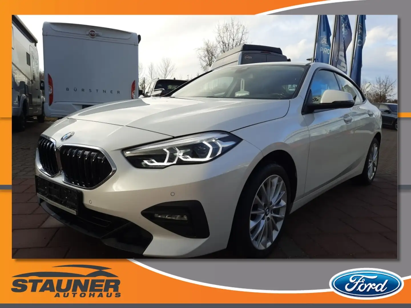 BMW 218 i Gran Coupe Advantage LED SHZ DAB Navi Live Cock. Blanc - 1