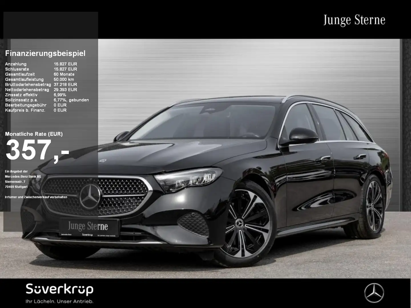 Mercedes-Benz E 220 T d , AVANTGARDE SPUR PANO AHK KAMERA PDC Noir - 1