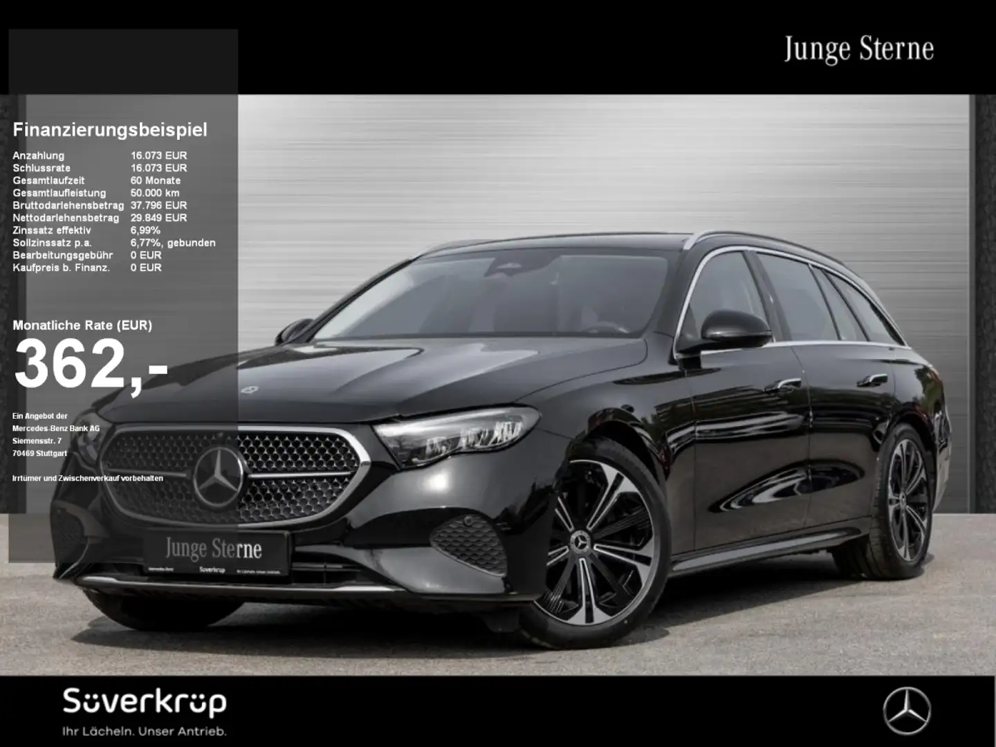 Mercedes-Benz E 220 T d , AVANTGARDE SPUR PANO AHK KAMERA PDC Noir - 1