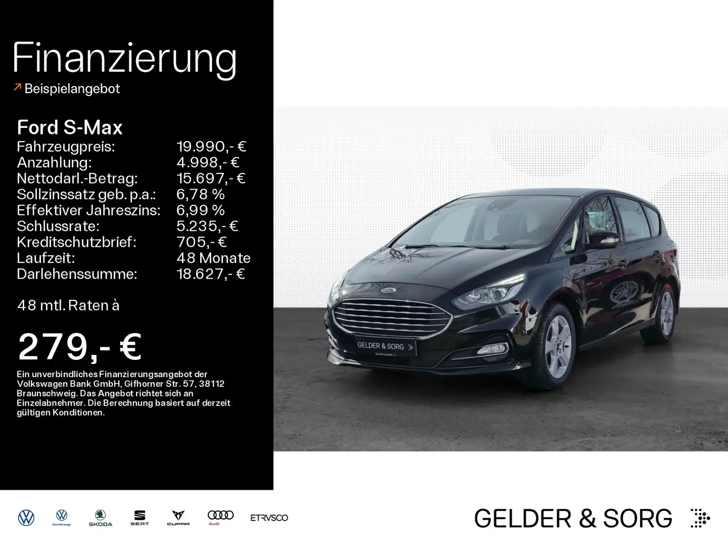 Ford S-Max Trend 2.0 EcoBlue Navi*AHK*RFK*GRA*DAB crna - 1