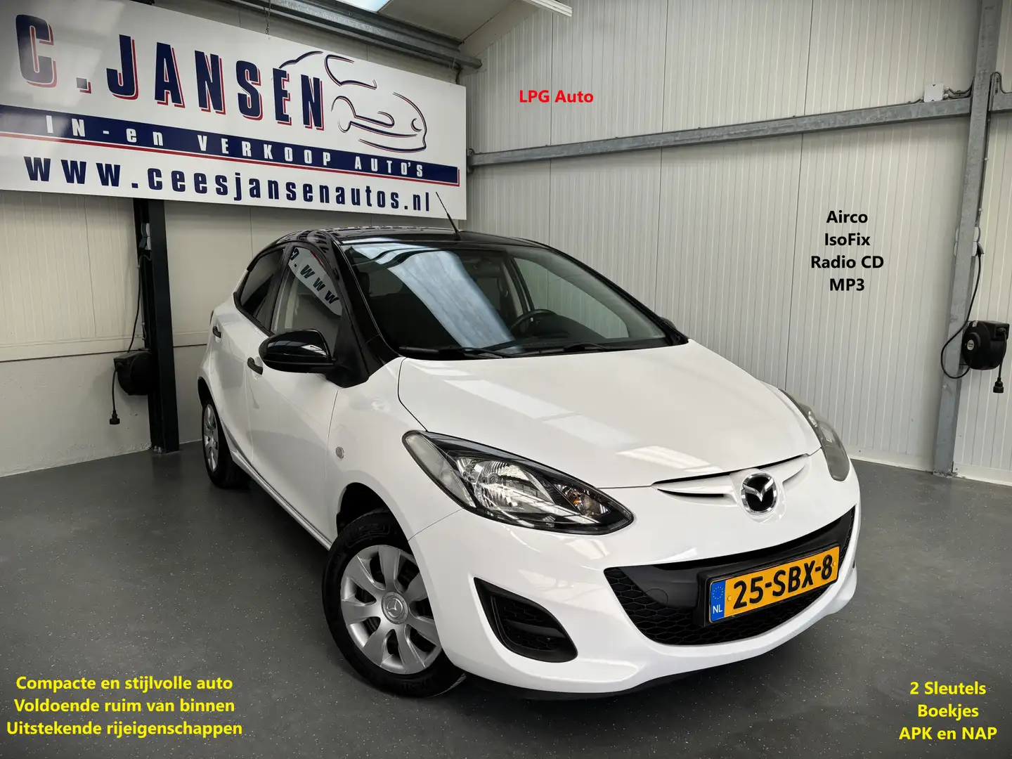 Mazda 2 1.3 BIFUEL Cool LPG ZUINIG !!!!! Beyaz - 1