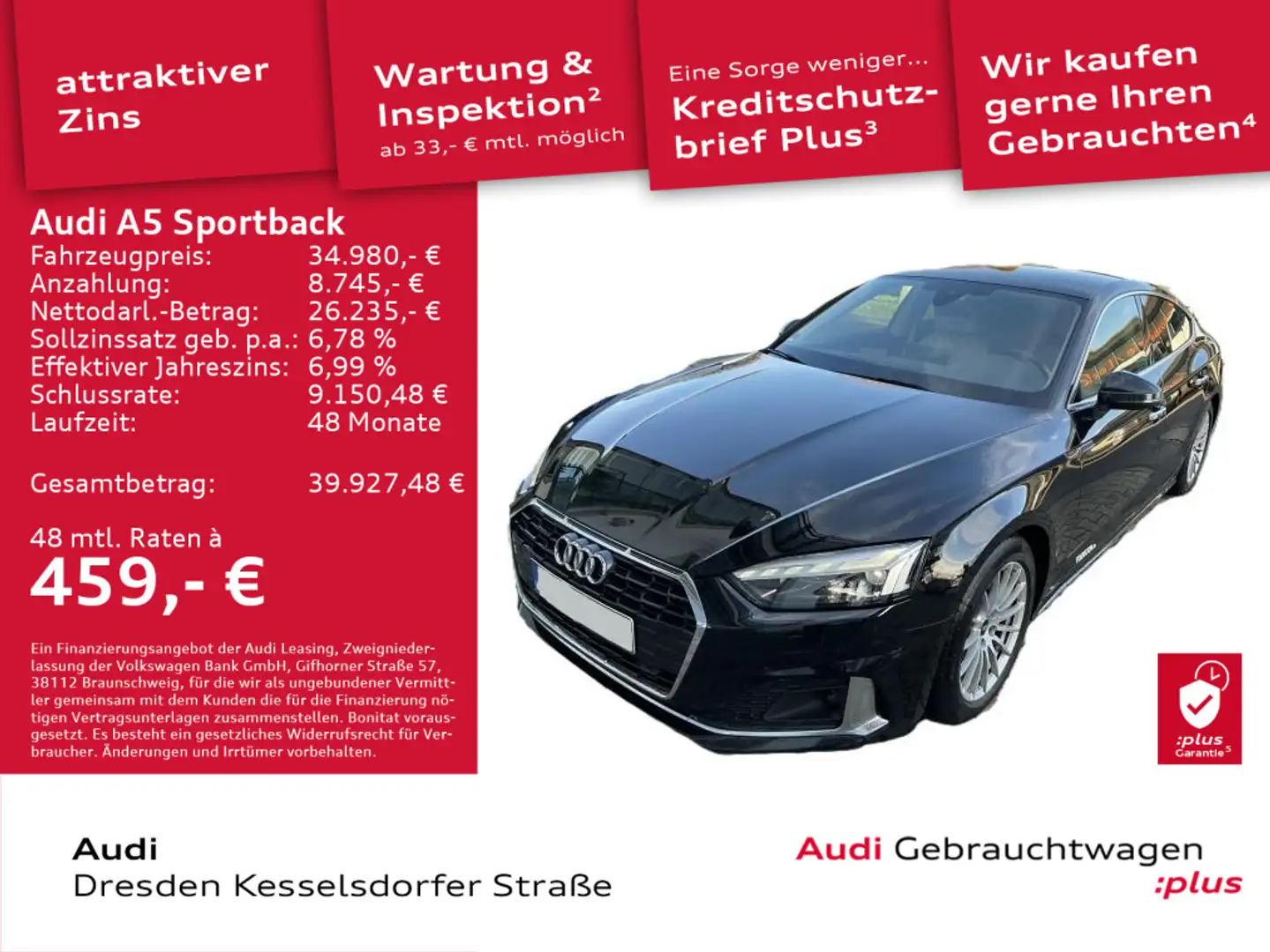 Audi A5 Advanced 40 TDI 150(204) kW(PS) S t Schwarz - 1