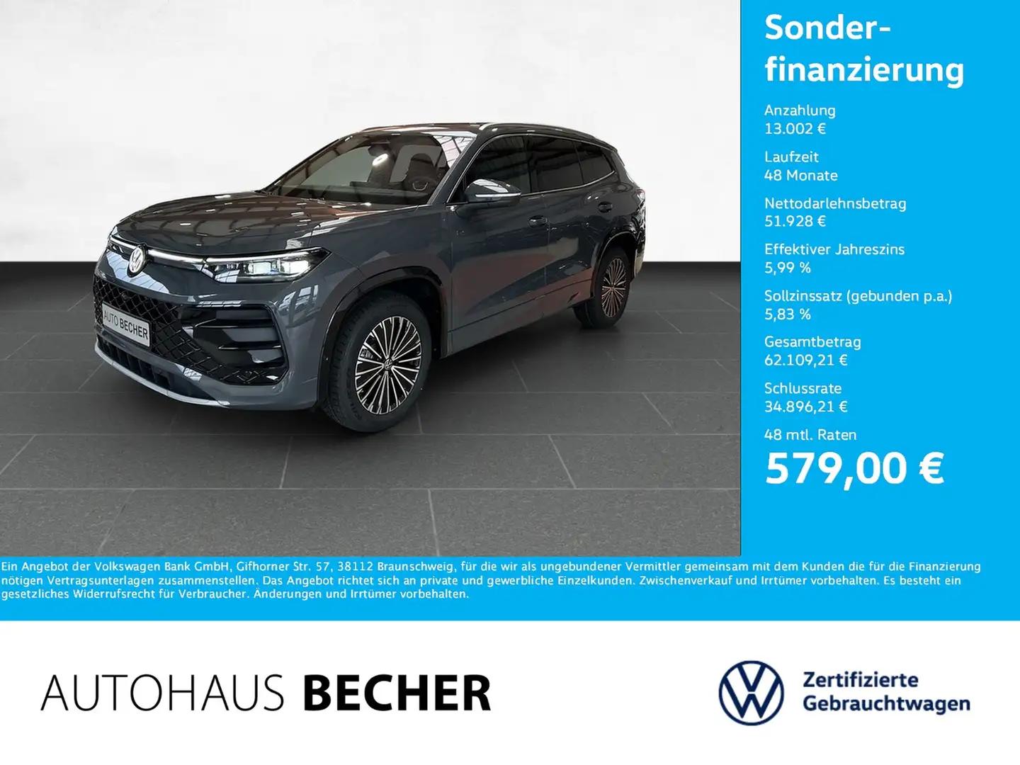 Volkswagen Tayron R-Line 2.0 TDI 4MOTION DSG /AHK/IQ.Drive Gris - 1