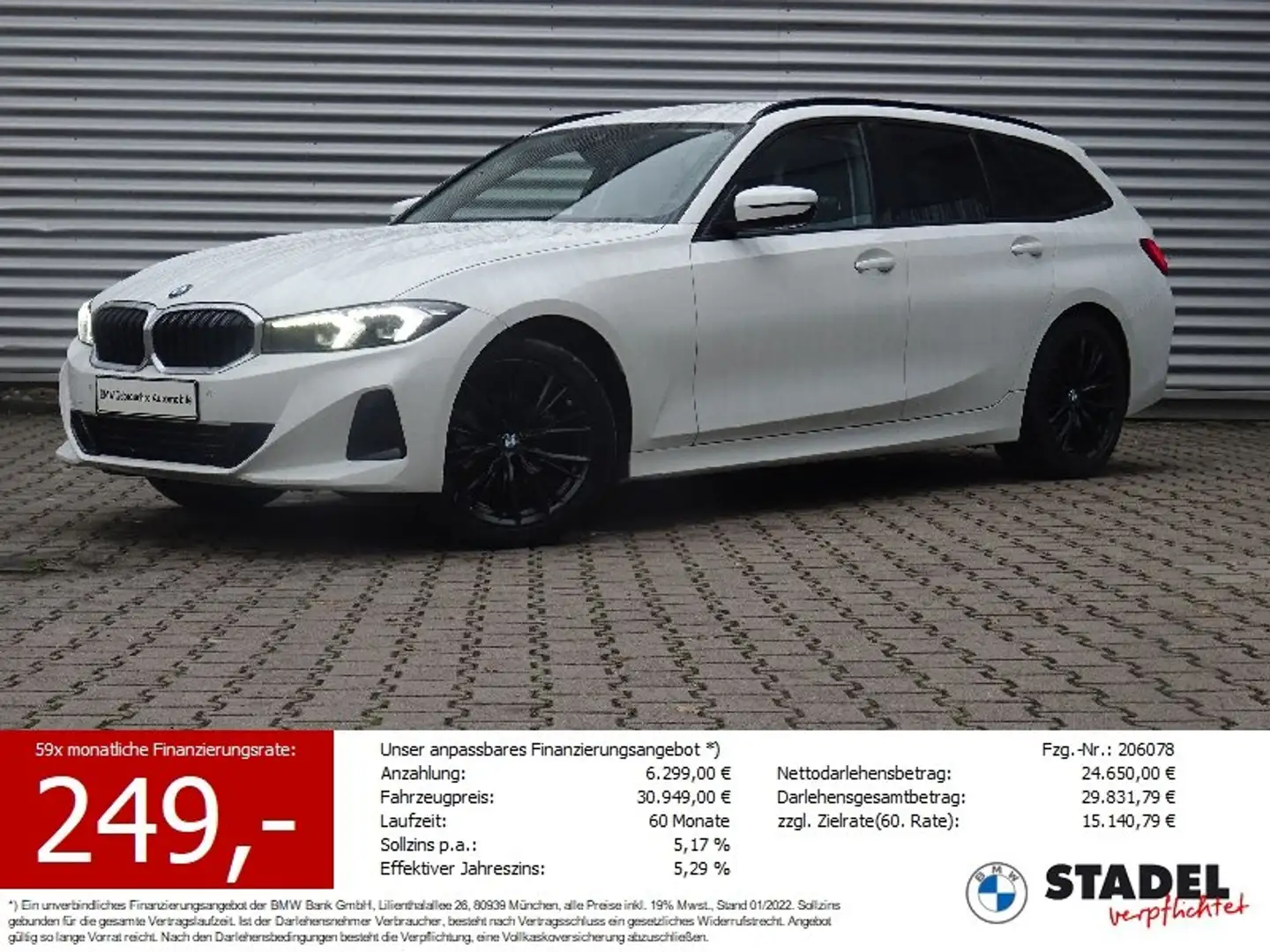 BMW 318 i Tour. Curved HuD 18Zoll LM Schaltwippen SH Blanc - 1