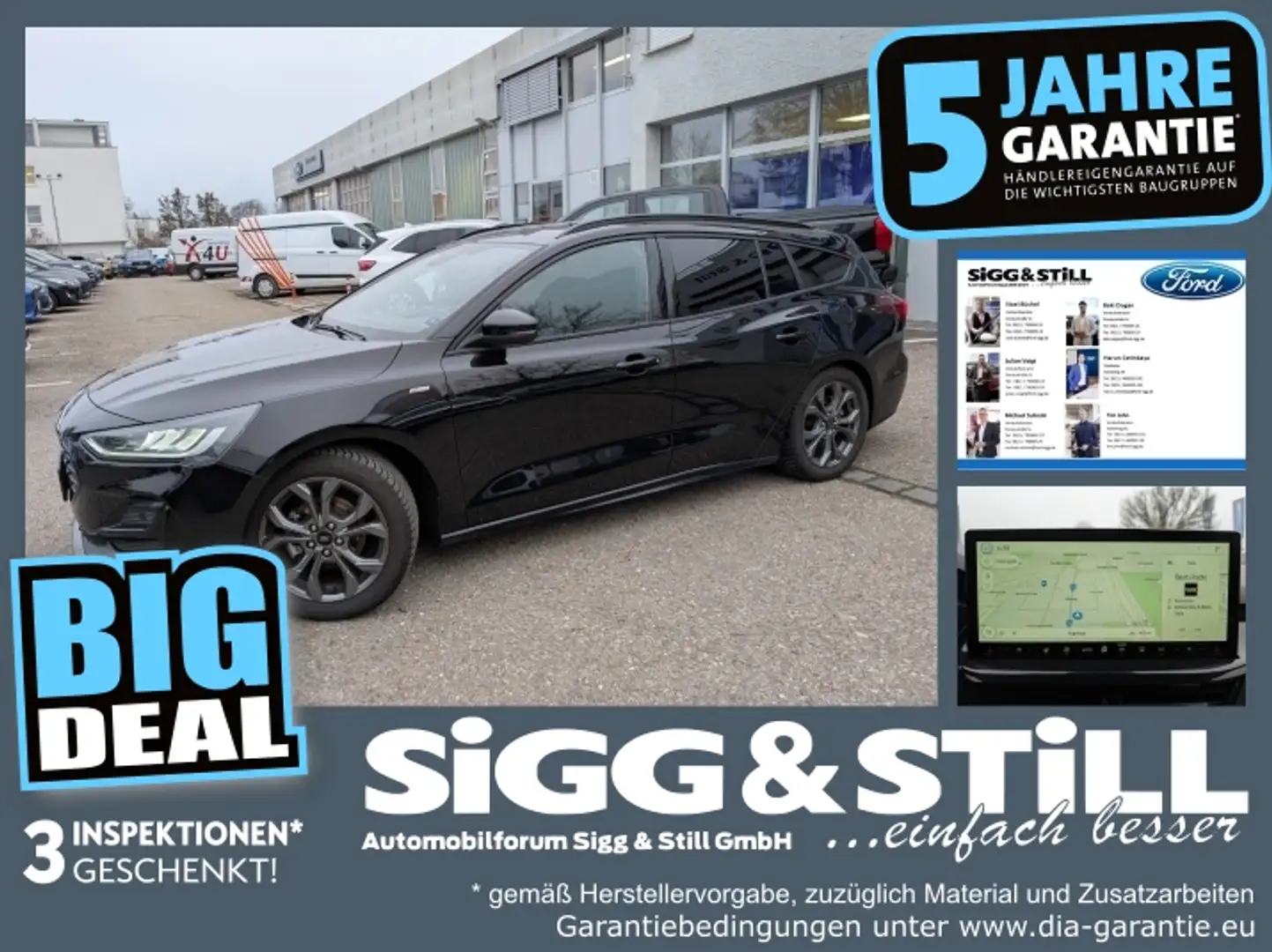 Ford Focus Turnier ST-Line M-HYBRID LED*ACC*NAV*TWA*SHZ Schwarz - 1