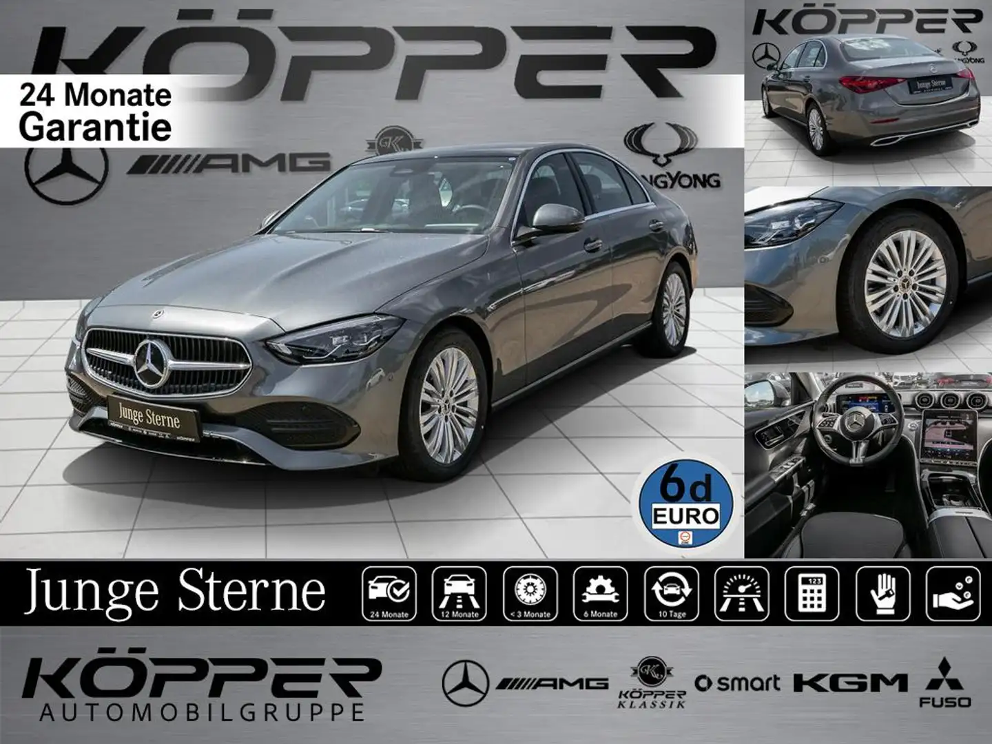 Mercedes-Benz C 200 Avantgarde Pano Distronic Navi LED Kamera Grau - 1