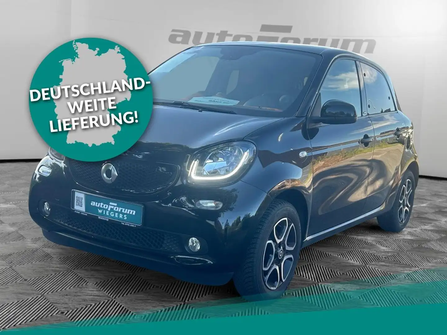 smart forFour 1,0 passion Klima+PDC+SHZ Schwarz - 1